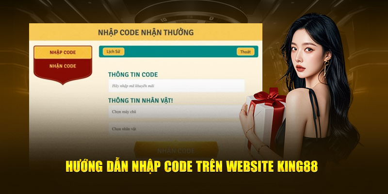 Hướng dẫn nhập coder trên website King88